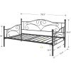 Twin size Classic Heavy Duty Steel Daybed Frame in Black Metal Finish