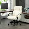 Cream White Big/Tall Adjustable Height Office Chair - 500 lbs. Weight Capacity