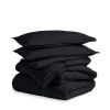 Twin/Twin XL Super Soft Lightweight Down Alternative Comforter Set in Black