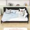 Full size Modern Daybed in Espresso Brown Wood Finish