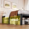 King size Heavy Duty Metal Bed Frame with Round Edge Legs - Headboard Compatible