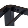 Twin size Modern Round Edge Black Metal Platform Bed Frame