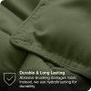 Queen size Hypoallergenic Down Alternative Comforter Set in Olive Green