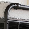 Twin Size Industrial Vintage Heavy Duty Steel Slat Bed Frame