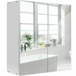 24" Wide Wall Mount Mirrored Medicine Storage Cabinet