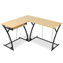 L-Shaped Home Office Corner Desk Computer PC Laptop Table
