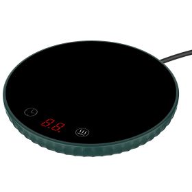 Desktop Electric Cup Warmer 8Hours Auto Off Overheating Protection Smart Timer Setting 2 Temperature Levels 104 to 140 Ceramic Heating Panel For O (Option: Green)