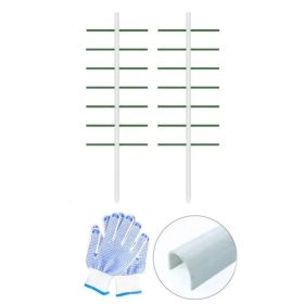 1PC 1.64FT*4FT White U-shaped Tube Climbing Trellis, Garden Flower Stand, Vegetable Climbing Trellis, Balcony And Garden Plant Climbing Trellis (Option: 164FT4FT)