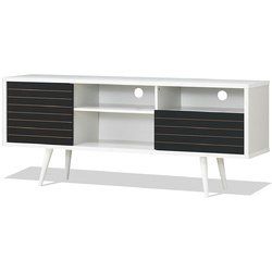 Modern TV Stand with 3 Shelves Storage Drawer (SKU: HW63444)